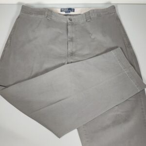Mens Polo Ralph Lauren Philip Pant gray flat front cotton chino pants 38x30